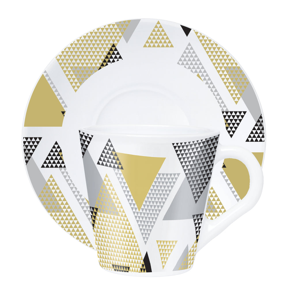 Borosil Larah Nivaah Mug n Saucer Set  of 12, 160ml