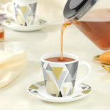 Borosil Larah Nivaah Mug n Saucer Set  of 12, 160ml
