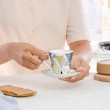 Borosil Larah Nivaah Mug n Saucer Set  of 12, 160ml