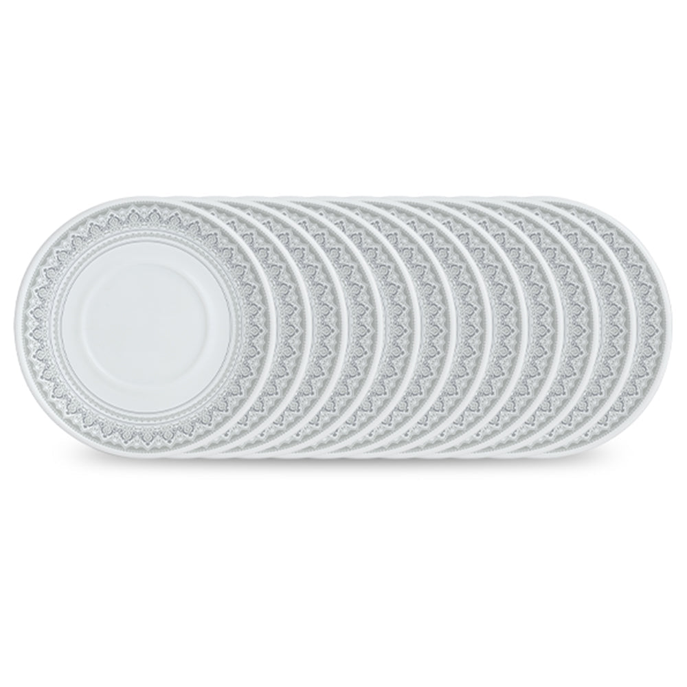 Borosil Larah Classic Saucer Set of 12