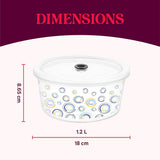 Borosil Larah Jupiter Storage Bowl , 1.2L Pack of 4