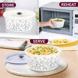 Borosil Larah Jupiter Storage Bowl , 1.2L Pack of 4