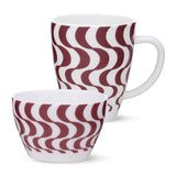 Borosil Larah Waves Brown Breakfast Set, 2 pc
