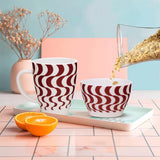 Borosil Larah Waves Brown Breakfast Set, 2 pc