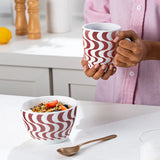 Borosil Larah Waves Brown Breakfast Set, 2 pc