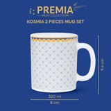 Borosil Larah Kosmia Mug Set