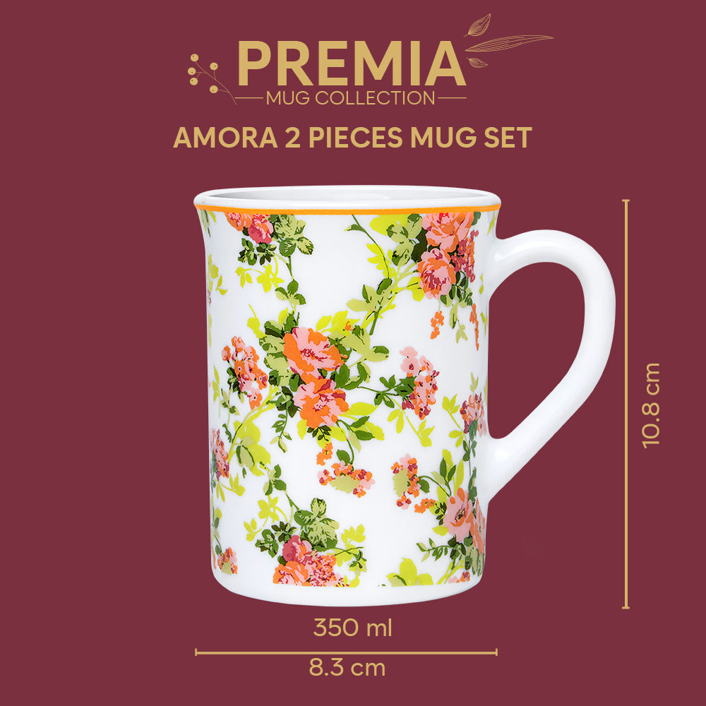 Borosil Larah Amora Mug Set