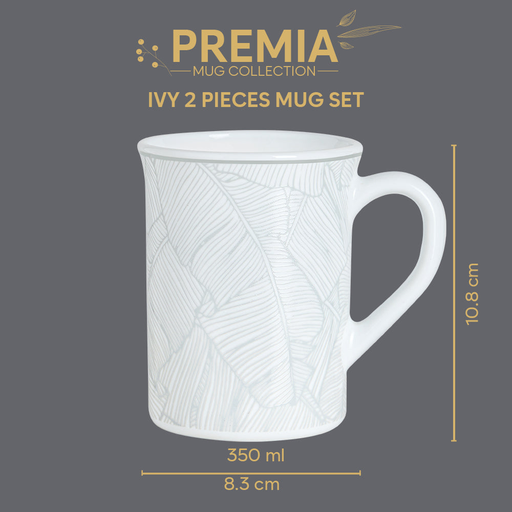 Borosil Larah Ivy Mug Set