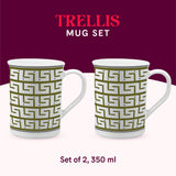 Borosil Larah Trellis Mug Set
