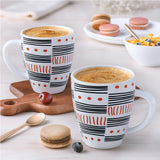 Borosil Larah Doodle Mug Set