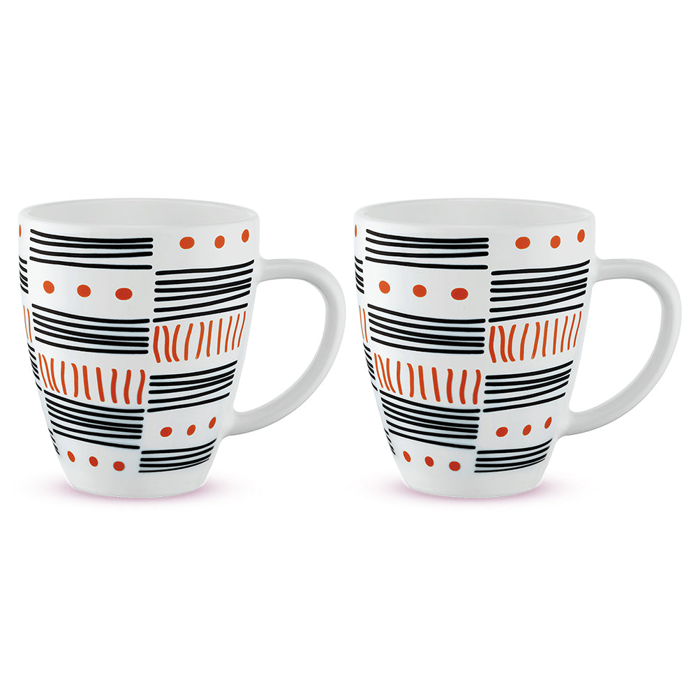 Borosil Larah Doodle Mug Set