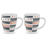 Borosil Larah Doodle Mug Set