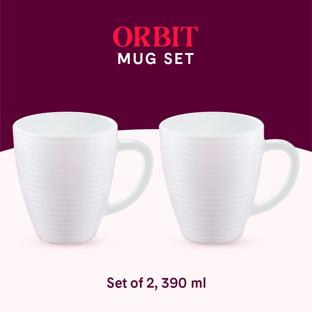 Borosil Larah Orbit Mug, White