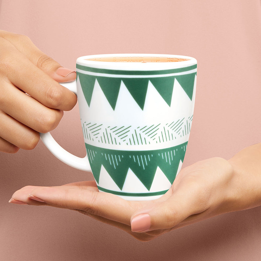 Borosil Larah Tri Wave Mug Set of 2, 400ml