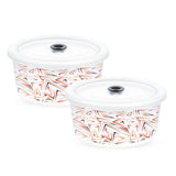 Borosil Larah Comet Storage Bowl Set, 1.2L + 800ml
