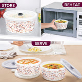 Borosil Larah Comet Storage Bowl Set, 1.2L + 800ml