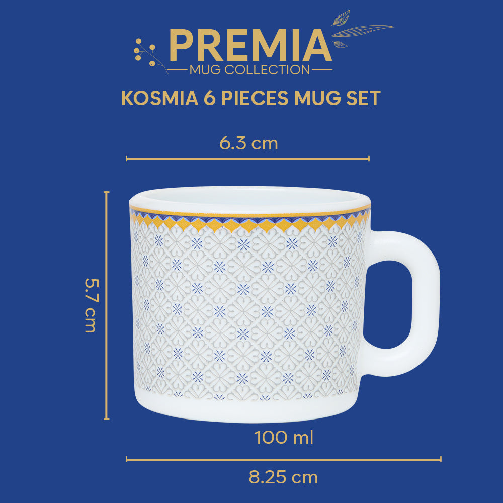 Borosil Larah Kosmia Mug Set