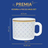 Borosil Larah Kosmia Mug Set