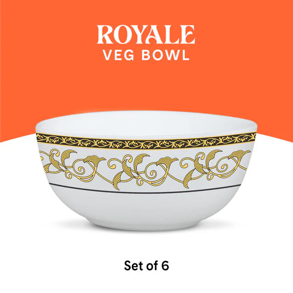 Borosil Larah Royale Veg Bowl Set, 6 pc