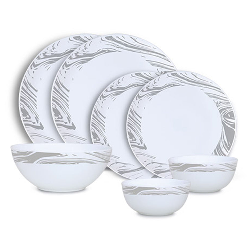 Borosil Larah Marble Dinner Set 9 pc