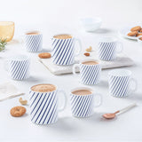 Borosil Larah Indigo Ray Mug Set of 8