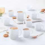 Borosil Larah Nora Black Mug Set 8