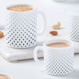 Borosil Larah Nora Black Mug Set 8