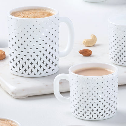 Borosil Larah Nora Black Mug Set 8