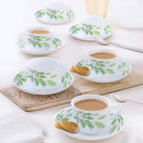 Borosil Larah Fauna Cup n Saucer Set, 140ml x 12