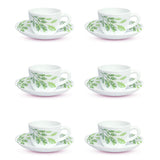 Borosil Larah Fauna Cup n Saucer Set, 140ml x 12