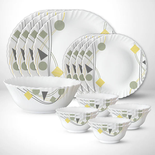 Borosil Larah Florence 17 pc Dinner Set