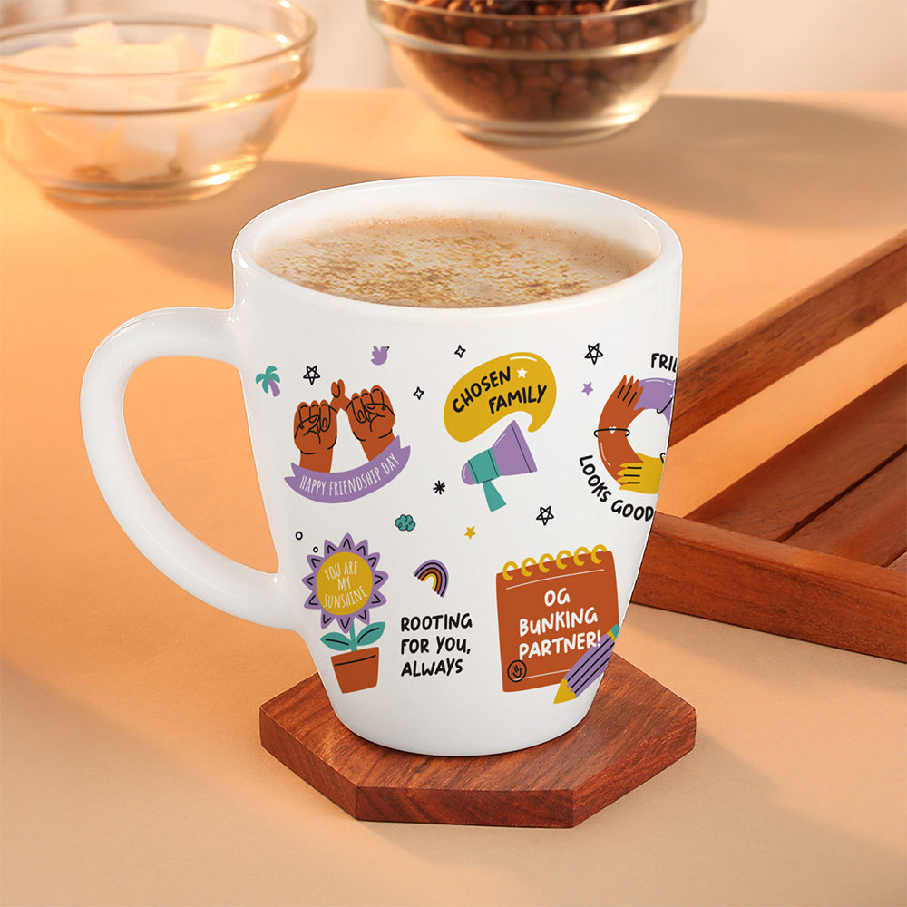 Borosil Larah Friendship Day Opalware Mug, Dream 390ml
