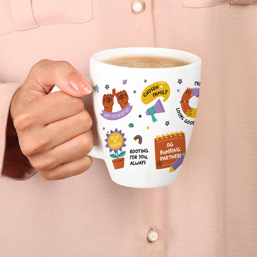 Borosil Larah Friendship Day Opalware Mug, Dream 390ml