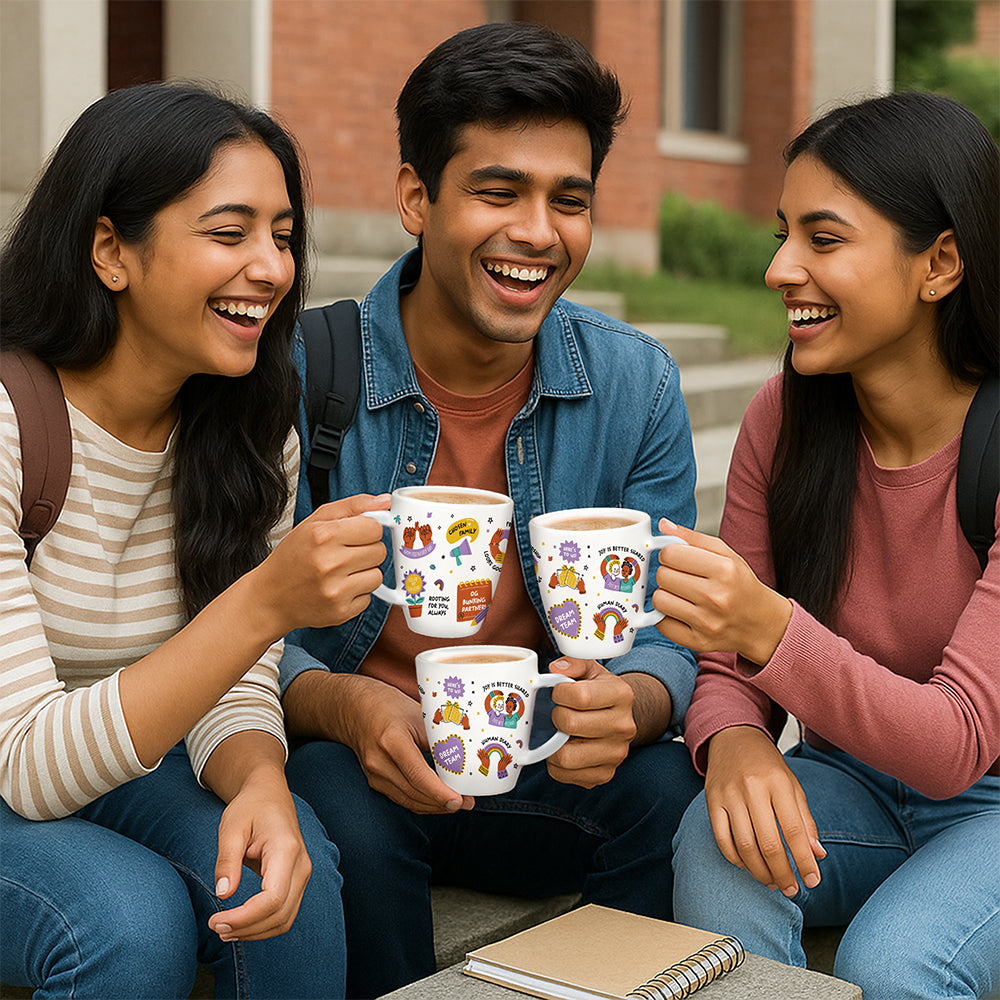 Borosil Larah Friendship Day Opalware Mug, Dream 390ml