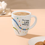 Borosil Larah Friendship Day Opalware Mug, Life 390ml