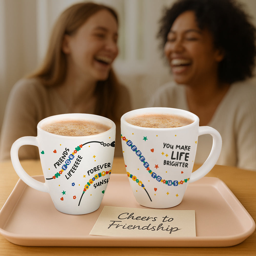 Borosil Larah Friendship Day Opalware Mug, Life 390ml