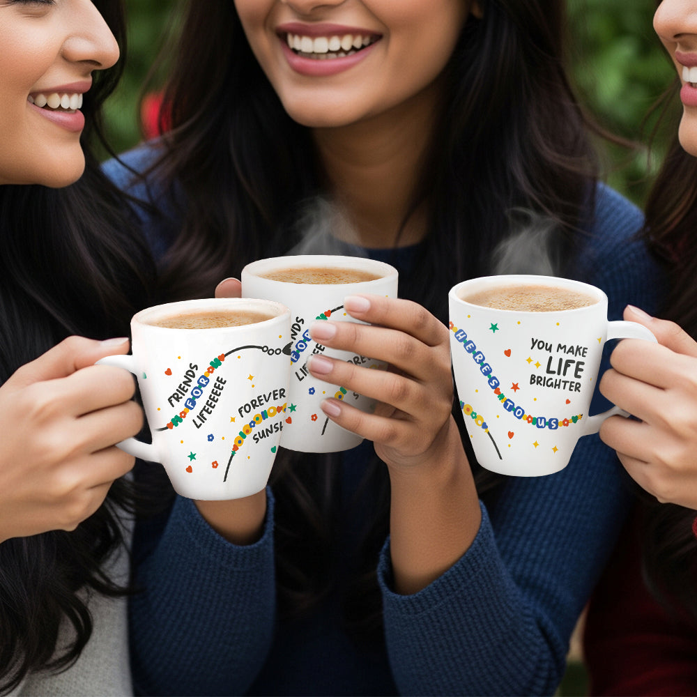 Borosil Larah Friendship Day Opalware Mug, Life 390ml