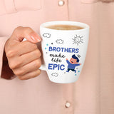 Borosil  Larah Rakhi Opalware Mug, Brothers Make Life Epic 390ml