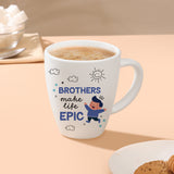 Borosil  Larah Rakhi Opalware Mug, Brothers Make Life Epic 390ml