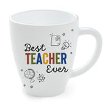 Borosil Larah Teachers Day Opalware Mug, Best Teacher Ever, 390ml