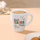 Borosil Larah Teachers Day Opalware Mug, Best Teacher Ever, 390ml