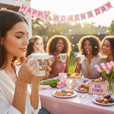 Borosil Larah Women's Day Opalware Mug, Fearless 390ml