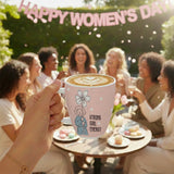 Borosil Larah Women's Day Opalware Mug, Happiness 390ml