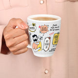 Borosil Larah Father's Day Opalware Mug, Legend