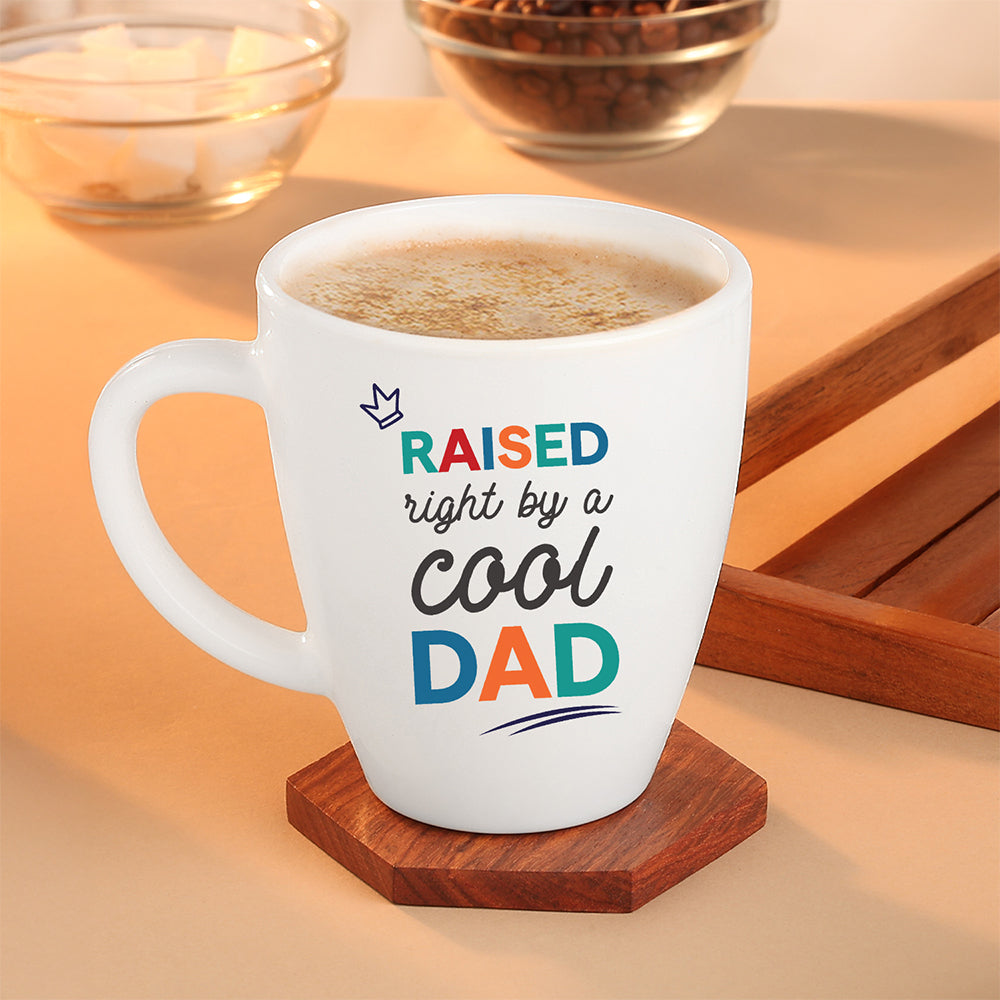 Borosil Larah Father's Day Opalware Mug, Cool Dad 390Ml