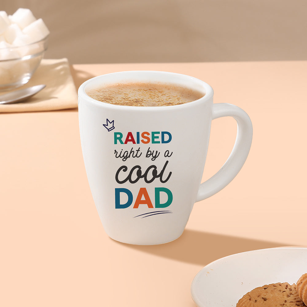Borosil Larah Father's Day Opalware Mug, Cool Dad 390Ml