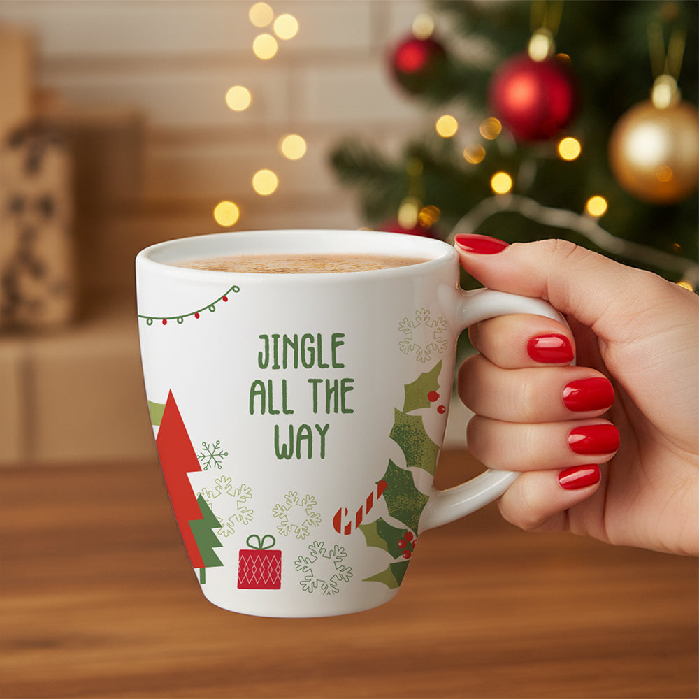 Borosil Christmas Day Mug, Jingle 390Ml