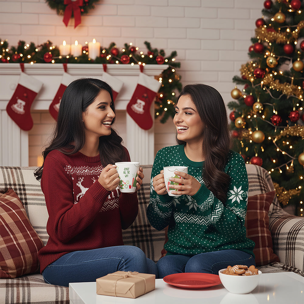 Borosil Christmas Day Mug, Jingle 390Ml