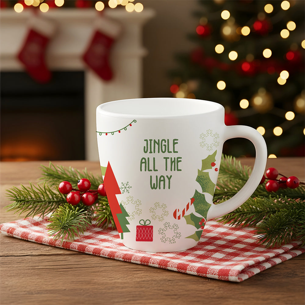 Borosil Christmas Day Mug, Jingle 390Ml
