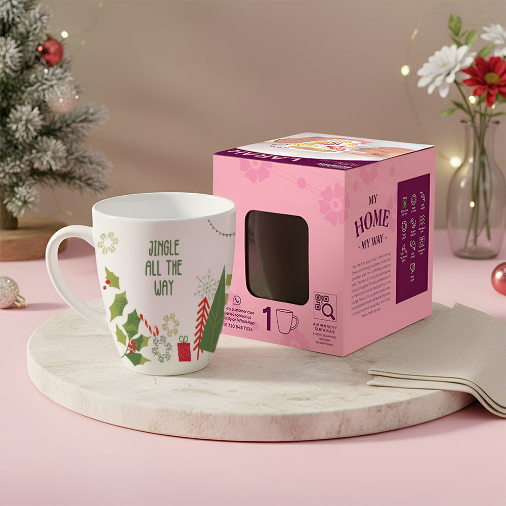 Borosil Christmas Day Mug, Jingle 390Ml